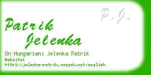 patrik jelenka business card